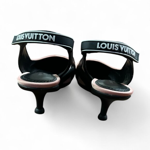 Louis Vuitton Archlight Slingback Pumps Pink and Black– Size EU 38 / US 8 - Picture 2 of 7